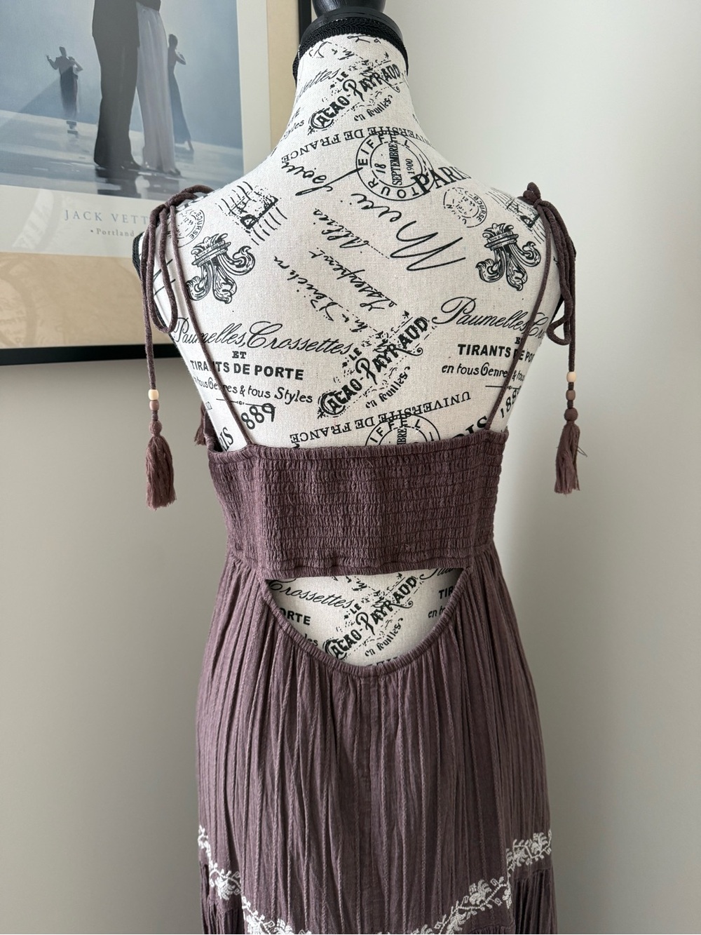 Anerican Eagle Embroidered Empire Waist Dress - Picture 8 of 11